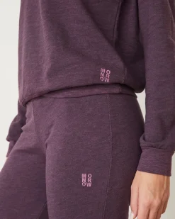 MONROW Original Fleece Flare Pant HEATHEREDGRAPE Store